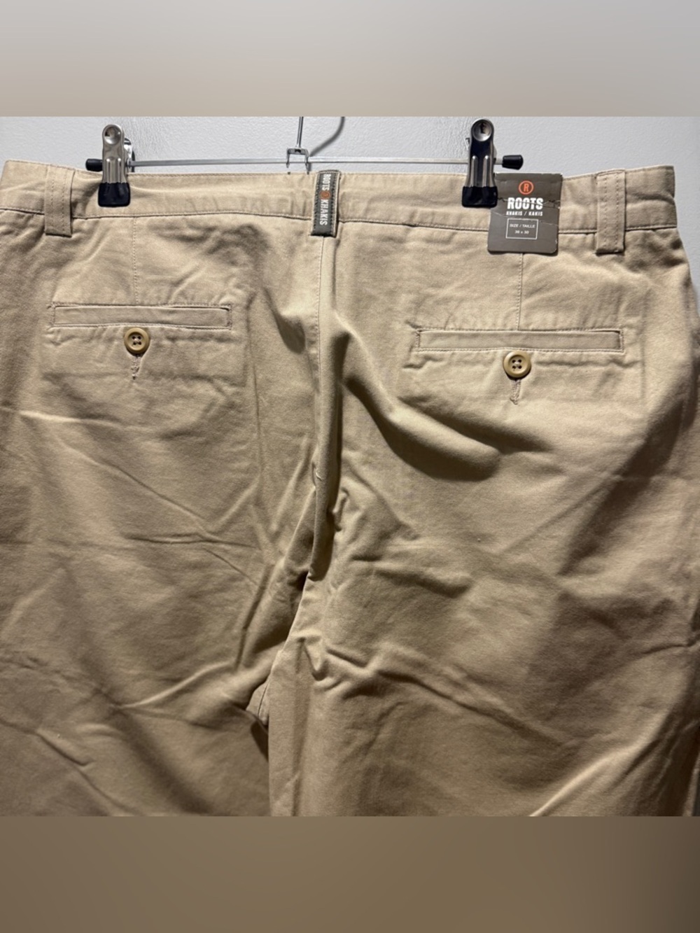 NWT Roots Men's Relaxed 5 Pocket Chino Pants - Khaki Tan - Picture 4 of 6